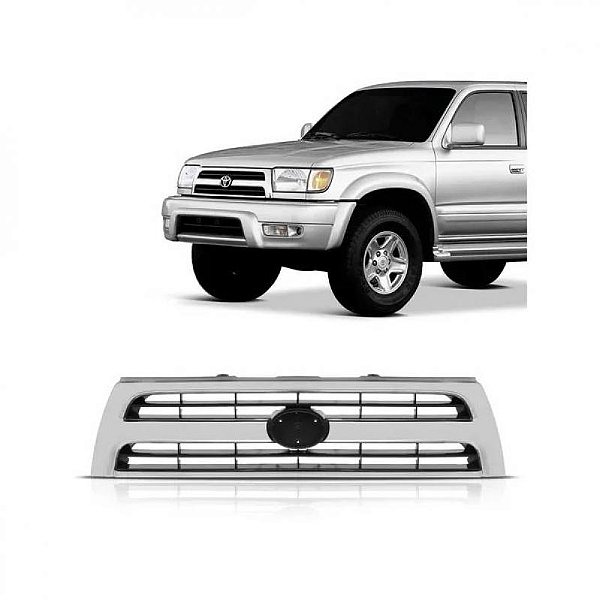 Grade do radiador hilux sw4 toyota de 2001 a 2002 cromado e preto