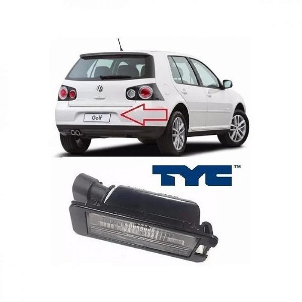 Lanterna de placa golf volkswagen de 2012 a 2017