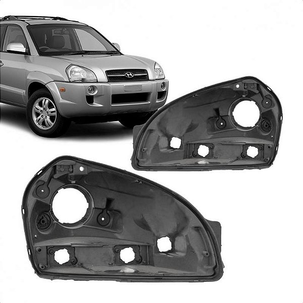 Carcaça de farol tucson hyundai de 2005 a 2016 lado direito