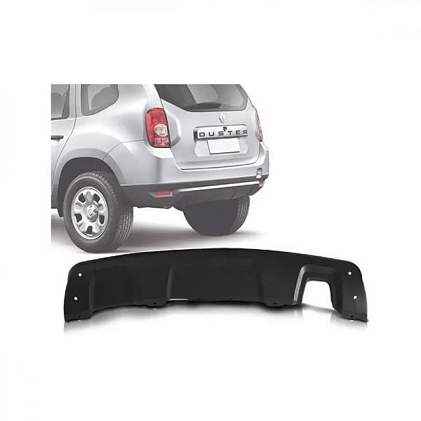 Acabamento para para choque duster renault de 2010 a 2015 traseiro preto