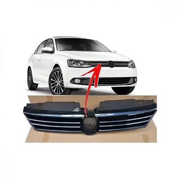 Grade do radiador jetta volkswagen de 2011 a 2014 com friso cromado