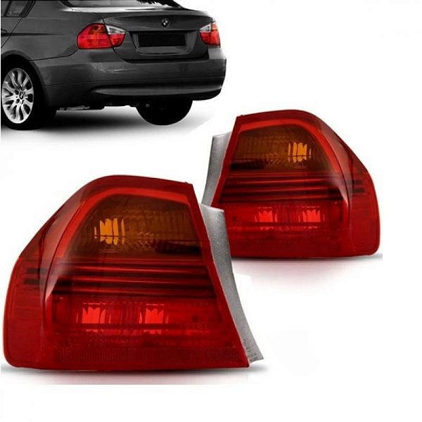 Lanterna série 3 bmw de 2006 a 2008 lado esquerdo traseiro de canto