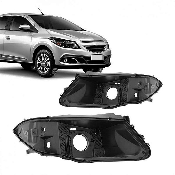 Carcaça de farol onix chevrolet de 2012 a 2016 lado direito