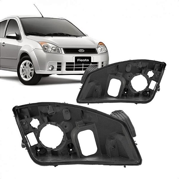 Carcaça de farol fiesta ford de 2008 a 2010 lado esquerdo