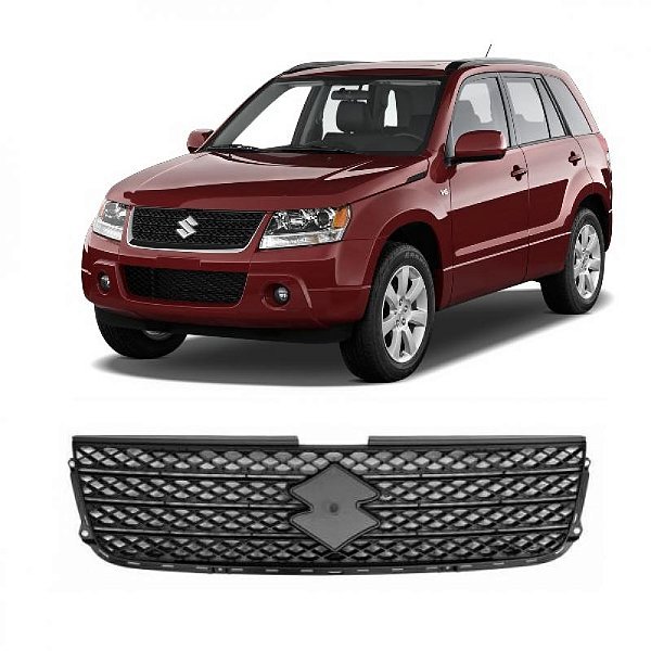 Grade do radiador grand vitara suzuki de 2009 a 2012 preta sem moldura