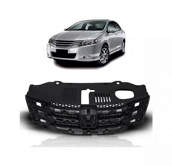 Grade do radiador city honda de 2009 a 2011 preta sem moldura