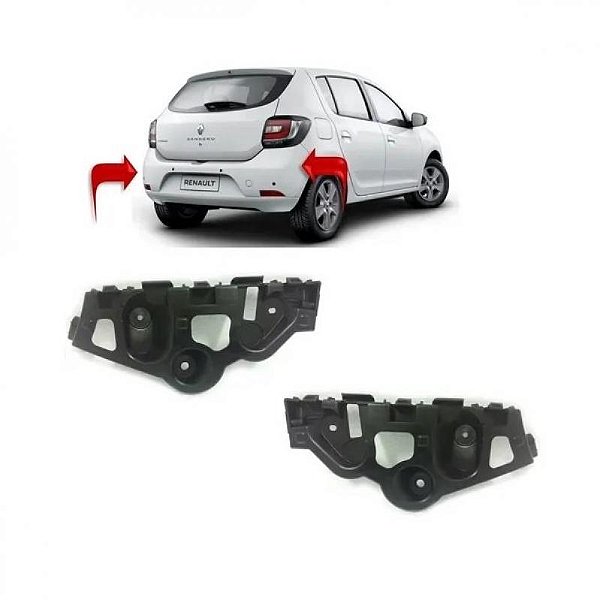 Suporte guia para choque sandero renault de 2014 a 2019 traseiro lado direito