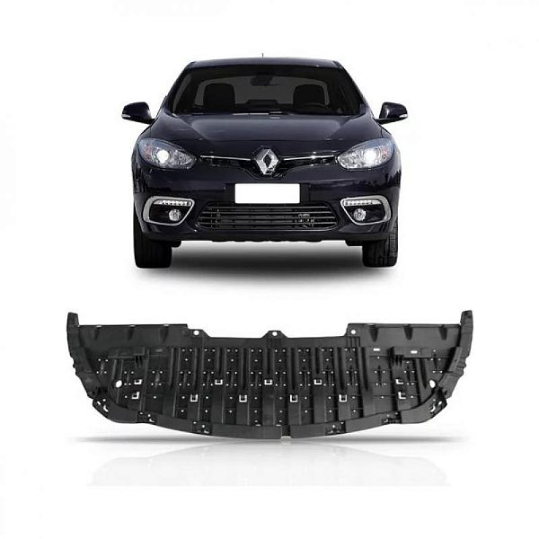 Acabamento para para choque fluence renault de 2014 a 2018 dianteiro inferior ABS de alta resistência