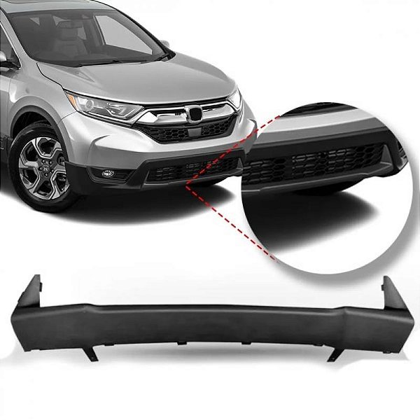 Moldura inferior para choque crv honda de 2018 a 2020 dianteira cinza