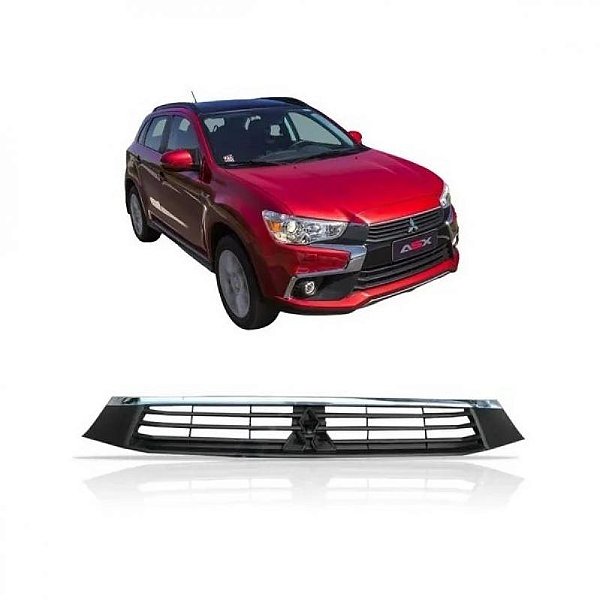 Grade do radiador asx mitsubishi de 2017 a 2018 preta e cromada