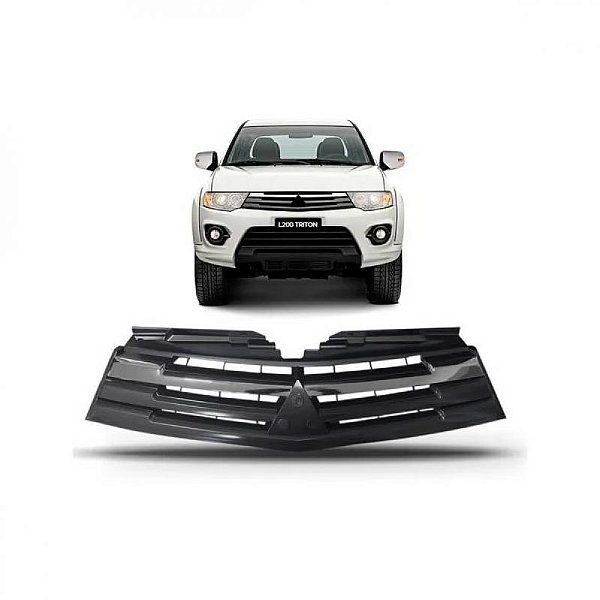 Grade do radiador triton mitsubishi de 2015 a 2016 cromada e cinza