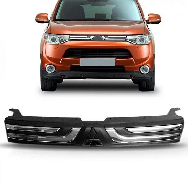 Grade do radiador outlander mitsubishi de 2014 a 2015 cromada e preta