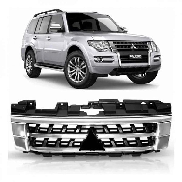 Grade do radiador pajero full mitsubishi de 2015 a 2021 cromada e preta