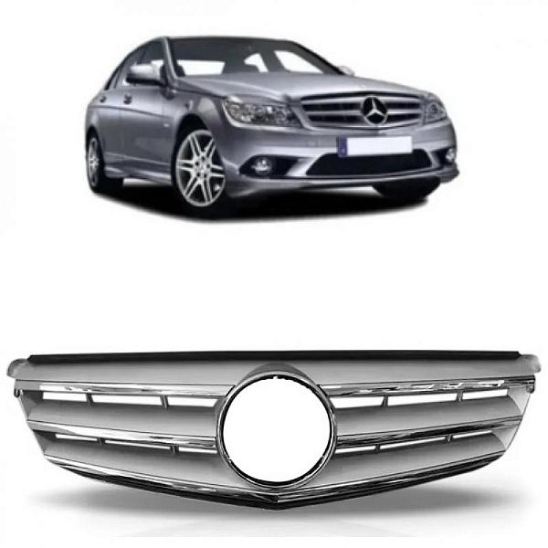 Grade do radiador c180 mercedes benz de 2012 a 2014 cromada e prata sem emblema
