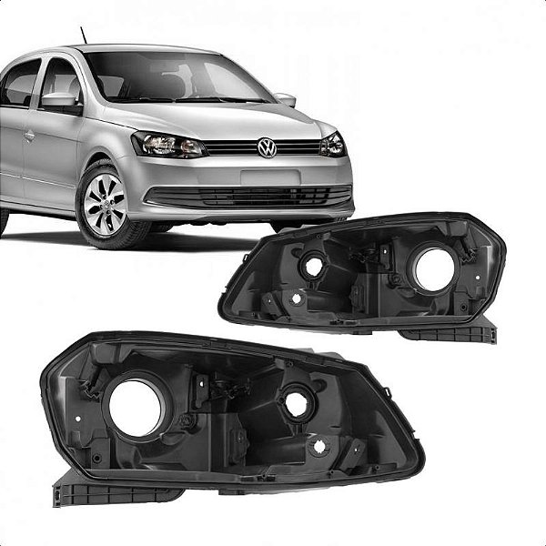 Carcaça de farol gol volkswagen de 2016 a 2018 lado direito geração 7 foco simples