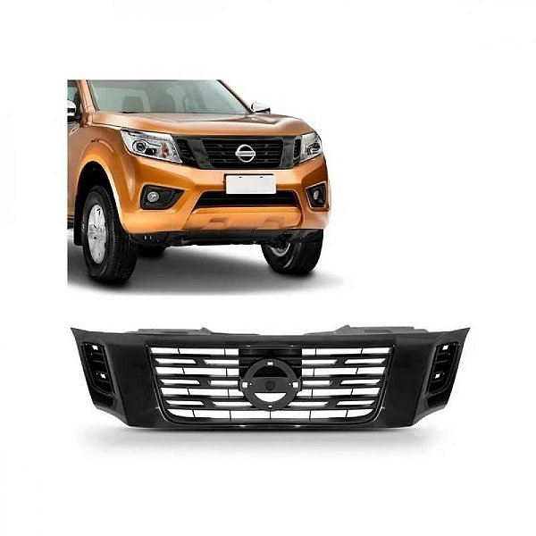 Grade do radiador frontier nissan de 2017 a 2021 preta sem pisca texturizada