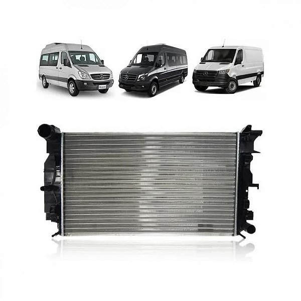 Radiador sprinter mercedes benz de 2012 a 2019 versões 311 e 415 e 515 câmbio manual