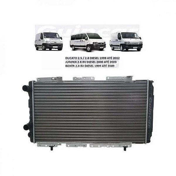 Radiador ducato fiat e boxer peugeot e jumper citroën de 1995 a 2004 câmbio manual