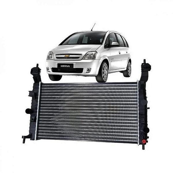 Radiador meriva chevrolet de 2002 a 2012 câmbio manual ou automático