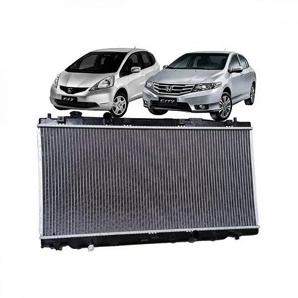 Radiador fit honda de 2009 a 2014 e city honda com câmbio automático