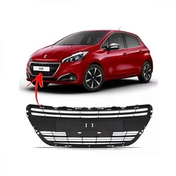 Suporte da grade do radiador 208 peugeot de 2017 a 2020 preto