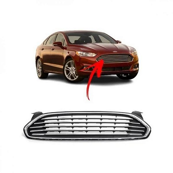 Grade do radiador fusion ford de 2013 a 2016 com moldura cromada