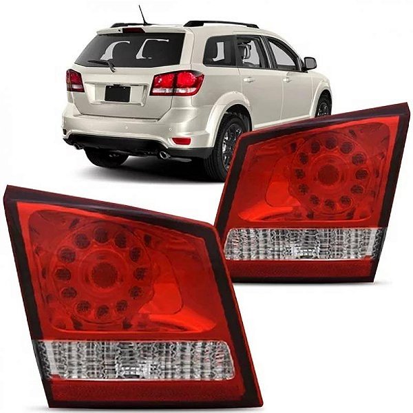Lanterna journey dodge de 2012 a 2018 traseira da mala lado direito bicolor com LED