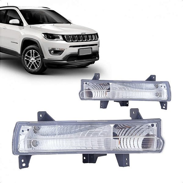 Lanterna do para choque compass jeep de 2017 a 2021 dianteira lado esquerdo luz diurna