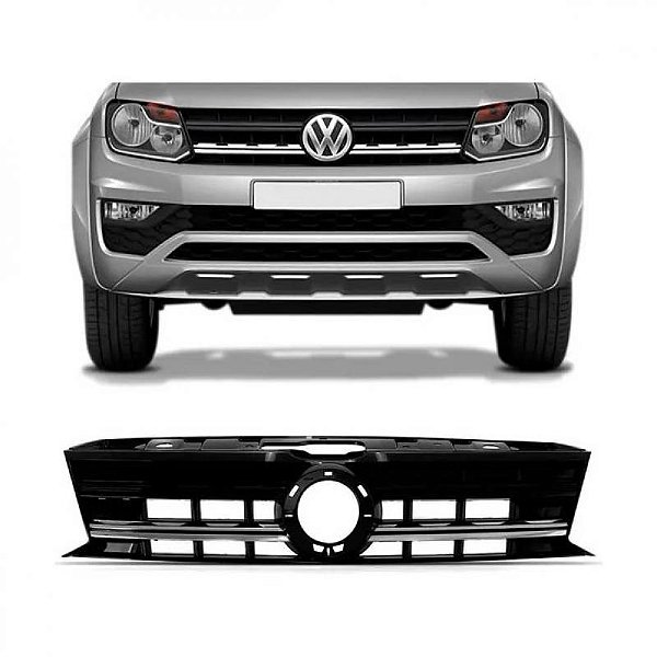 Grade do radiador amarok volkswagen de 2017 a 2024 com um friso cromado