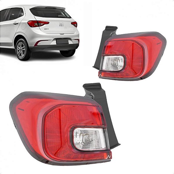 Lanterna argo fiat de 2017 a 2025 traseira de canto lado direito cristal