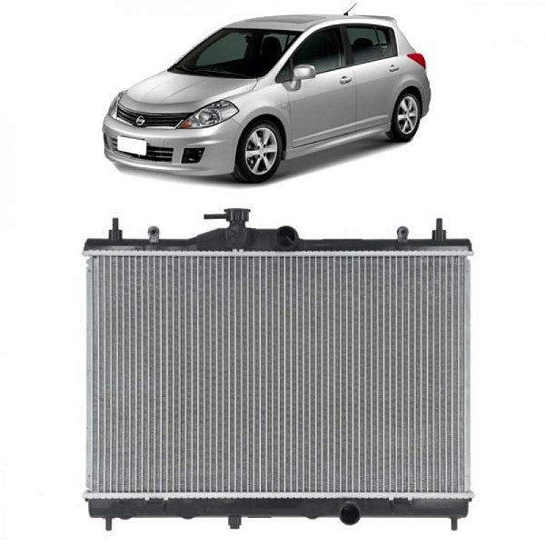 Radiador tiida e livina nissan de 2007 a 2013 com ou sem ar e câmbio manual