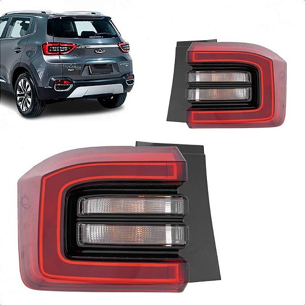 Lanterna tiggo 5x chery de 2019 a 2025 e tiggo 5x pro chery de 2023 a 2025 traseira de canto lado direito com soquete