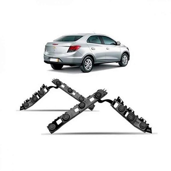 Suporte guia de para choque prisma chevrolet de 2013 a 2016 traseiro lado direito