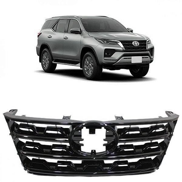 Grade do radiador hilux sw4 toyota de 2021 a 2025 preto piano versão srx