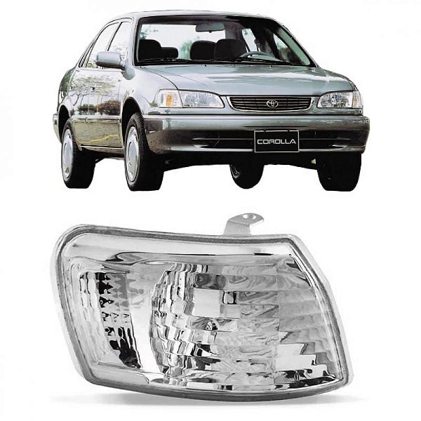 Lanterna corolla toyota de 1998 a 2002 dianteira lado esquerdo brasileiro sem lâmpada