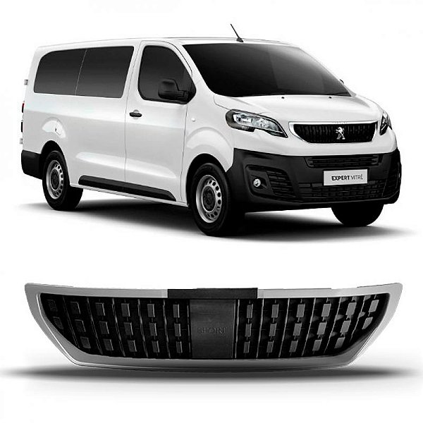 Grade do radiador expert peugeot de 2018 a 2024 com moldura cinza