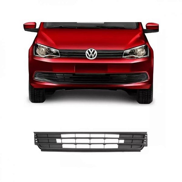 Grade para para choque gol volkswagen de 2013 a 2016 dianteira central carcaça preta geração seis