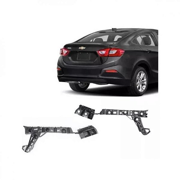 Suporte guia para para choque cruze chevrolet de 2017 a 2019 traseiro lado direito sedan