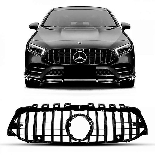 Grade do radiador a200 mercedes benz de 2019 a 2022 preta com furo para sensor modelo a45