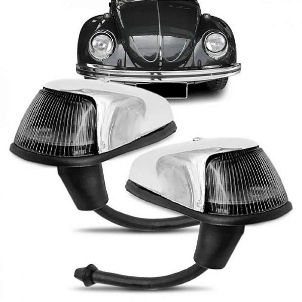 Lanterna fusca volkswagen dianteira fumê cromada