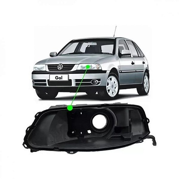 Carcaça de farol gol volkswagen de 2006 a 2008 lado direito geração 4 arteb e magneti