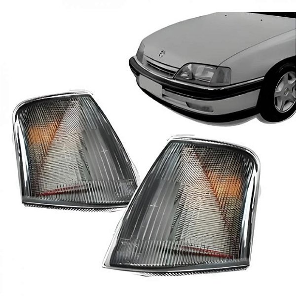 Lanterna omega chevrolet de 1992 a 1998 dianteira lado direito cristal e âmbar amarela