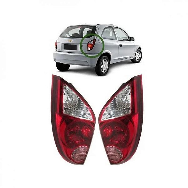 Lanterna celta chevrolet de 2007 a 2015 traseira lado direito bicolor