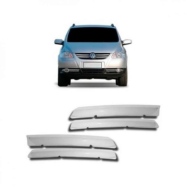 Máscara da grade do radiador spacefox volkswagen de 2007 a 2010 cromada