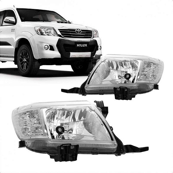 Farol hilux toyota de 2012 a 2015 lado direito manual para picape