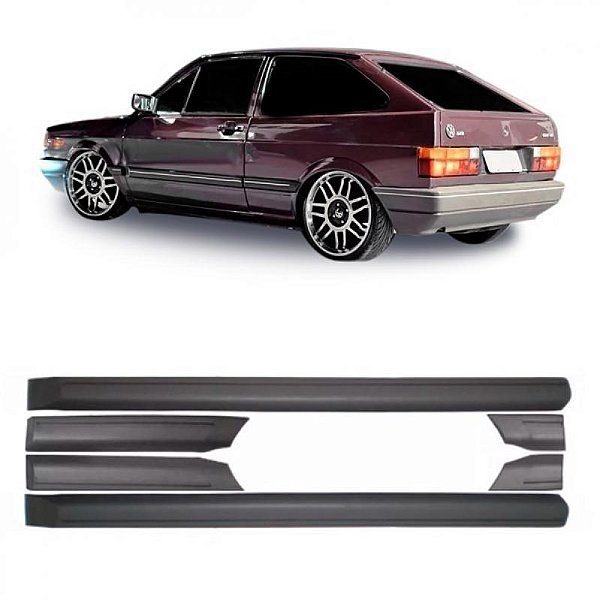 Friso gol volkswagen de 1987 a 1994 lateral cinza escuro versão cl seis peças
