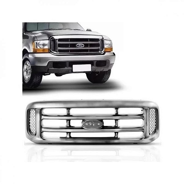 Grade do radiador f250 ford de 1999 a 2005 toda cromada