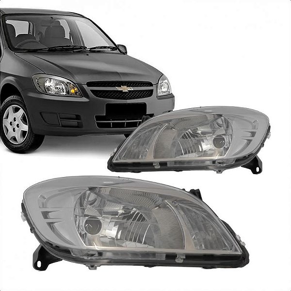 Farol celta e prisma chevrolet de 2007 a 2015 lado direito fumê claro