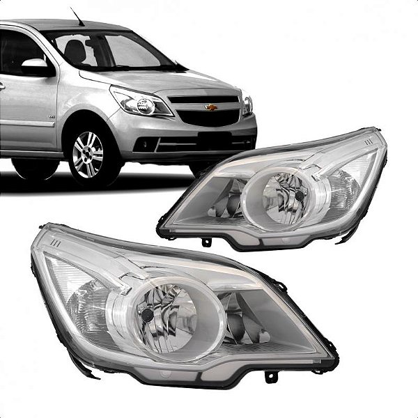 Farol agile chevrolet de 2009 a 2014 e montana chevrolet de 2011 a 2021 lado direito cromado