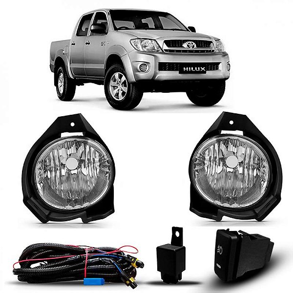 Kit farol auxiliar hilux toyota de 2009 a 2011 picape